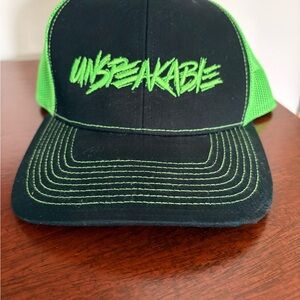 Unspeakable Black and Green Trucker Hat